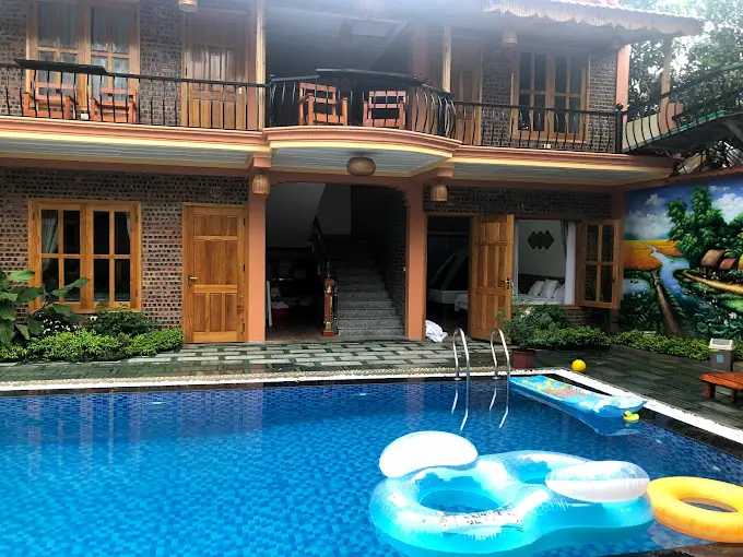 Cozy Accommodation Comfortable bedroom interior at Tam Coc Bungalow